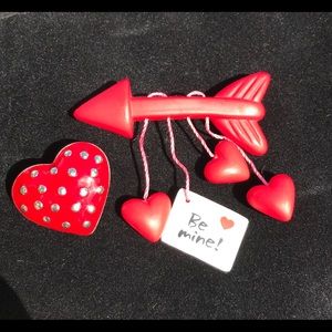Valentine's Heart Pin Set. Bundle it!